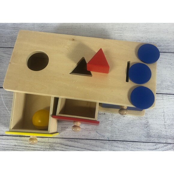 Wooden Montessori Style Box With Bins - Picture 4 of 6